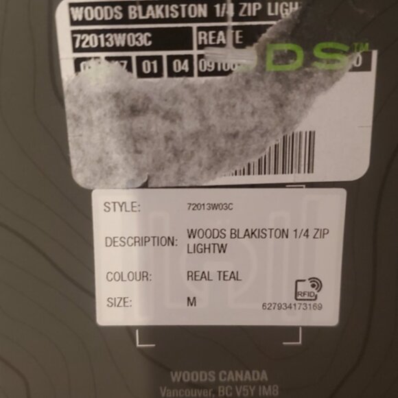 NWT Woods Fleece Size M Blakiston 1/4 Zip Pullover Purple Recycled Polyester - Picture 3 of 4